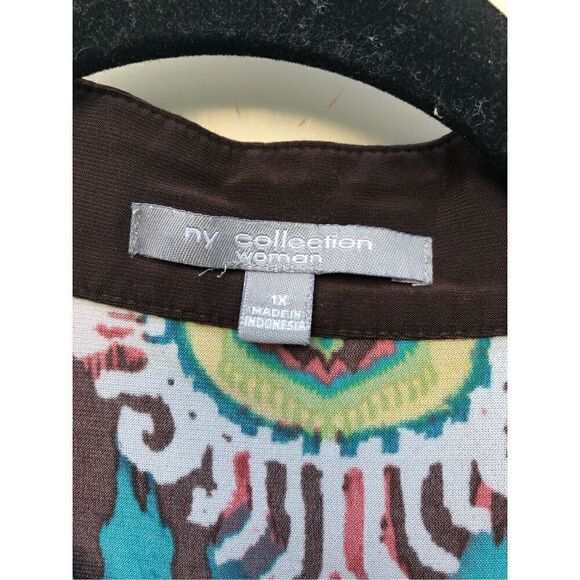 NY Collection Woman Size 1XL Southwestern Colors and Pattern - Picture 3 of 4